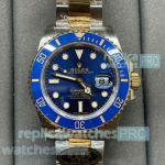 Clean Factory 1-1 Copy Rolex Submariner Bluesy 904L Half Gold Cal.3135 Movement Watch